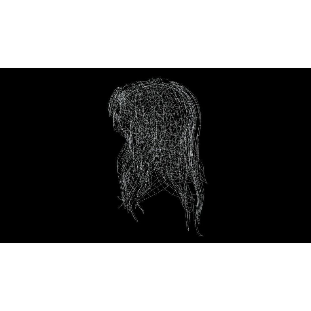 Short Wavy Asymmetrical Hair 3D Model – Low Poly Game Asset, FBX - View 13