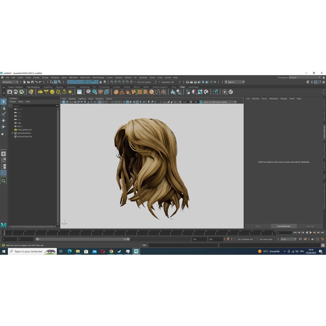 Short Wavy Asymmetrical Hair 3D Model – Low Poly Game Asset, FBX - View 15
