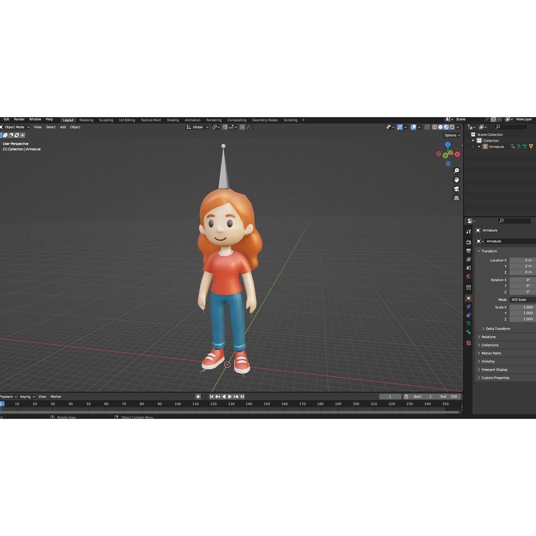 Casual Characters 01 3D Model – Low Poly Stylized Character Pack, FBX - View 10