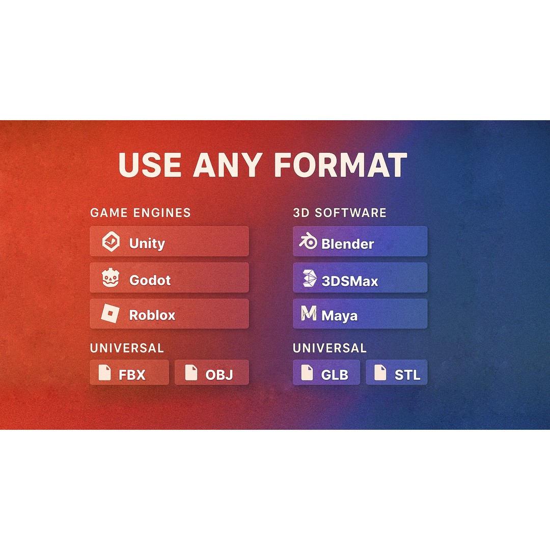 Casual Characters 01 3D Model – Low Poly Stylized Character Pack, FBX - View 11
