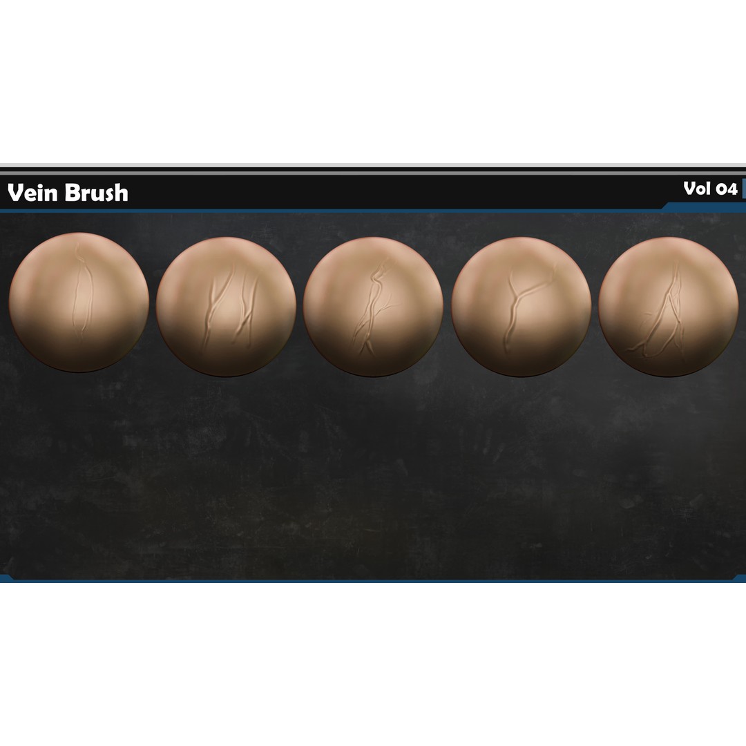Vein VDM Brush Set 3D Model – Realistic Skin Detail for ZBrush & Blender