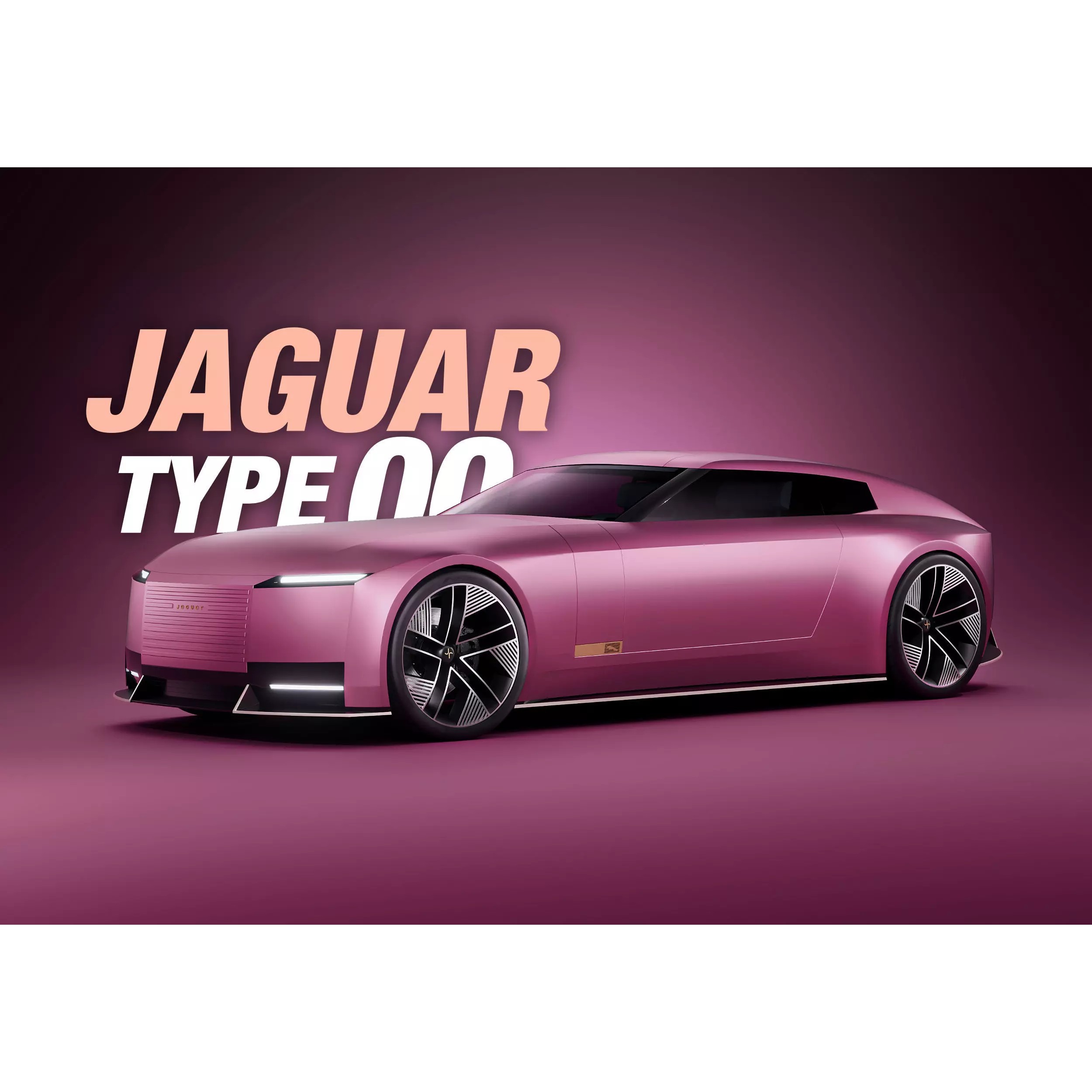 Jaguar Type 00 Concept - Medium-Detail 3D Model - View 2