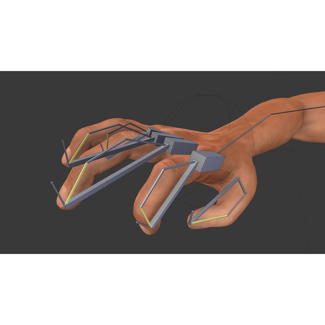 Rigged Arms 3D Model – Low Poly Game Asset, FBX, PBR Textures - View 5