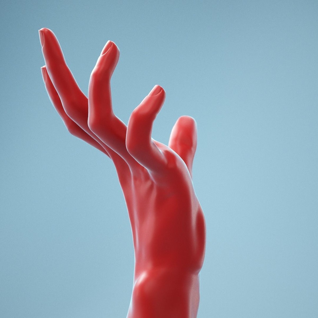 Realistic Clawing Horror Hand 3D Model – High Poly PBR Scan, FBX - View 3