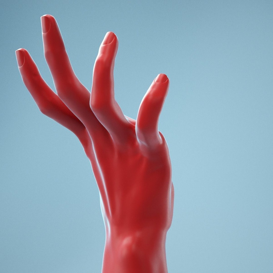 Realistic Clawing Horror Hand 3D Model – High Poly PBR Scan, FBX - View 4