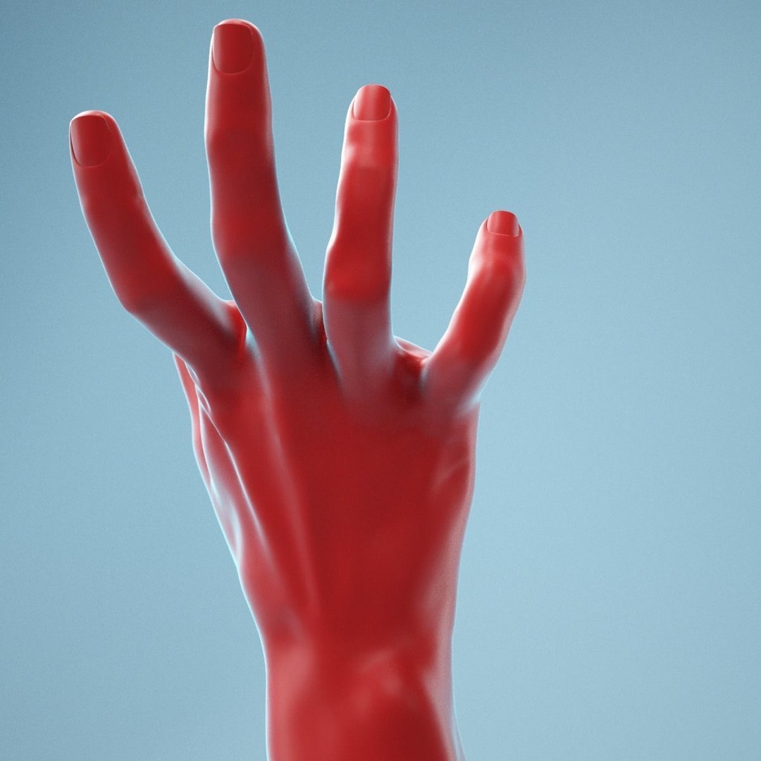 Realistic Clawing Horror Hand 3D Model – High Poly PBR Scan, FBX - View 5