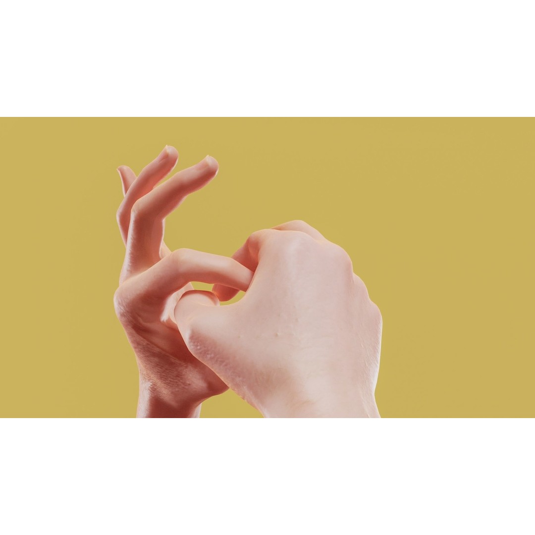 Male Hands 3D Model – Low Poly Photorealistic Scan, FBX & OBJ - View 13