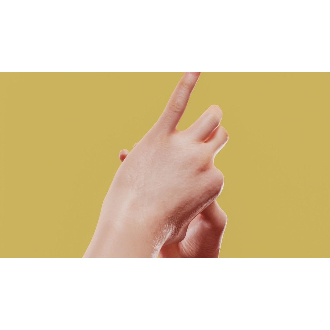 Male Hands 3D Model – Low Poly Photorealistic Scan, FBX & OBJ - View 5