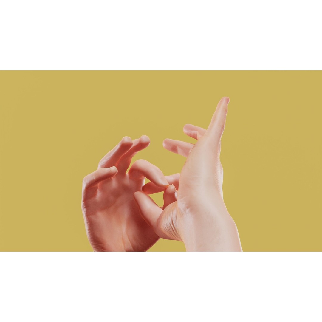Male Hands 3D Model – Low Poly Photorealistic Scan, FBX & OBJ - View 7