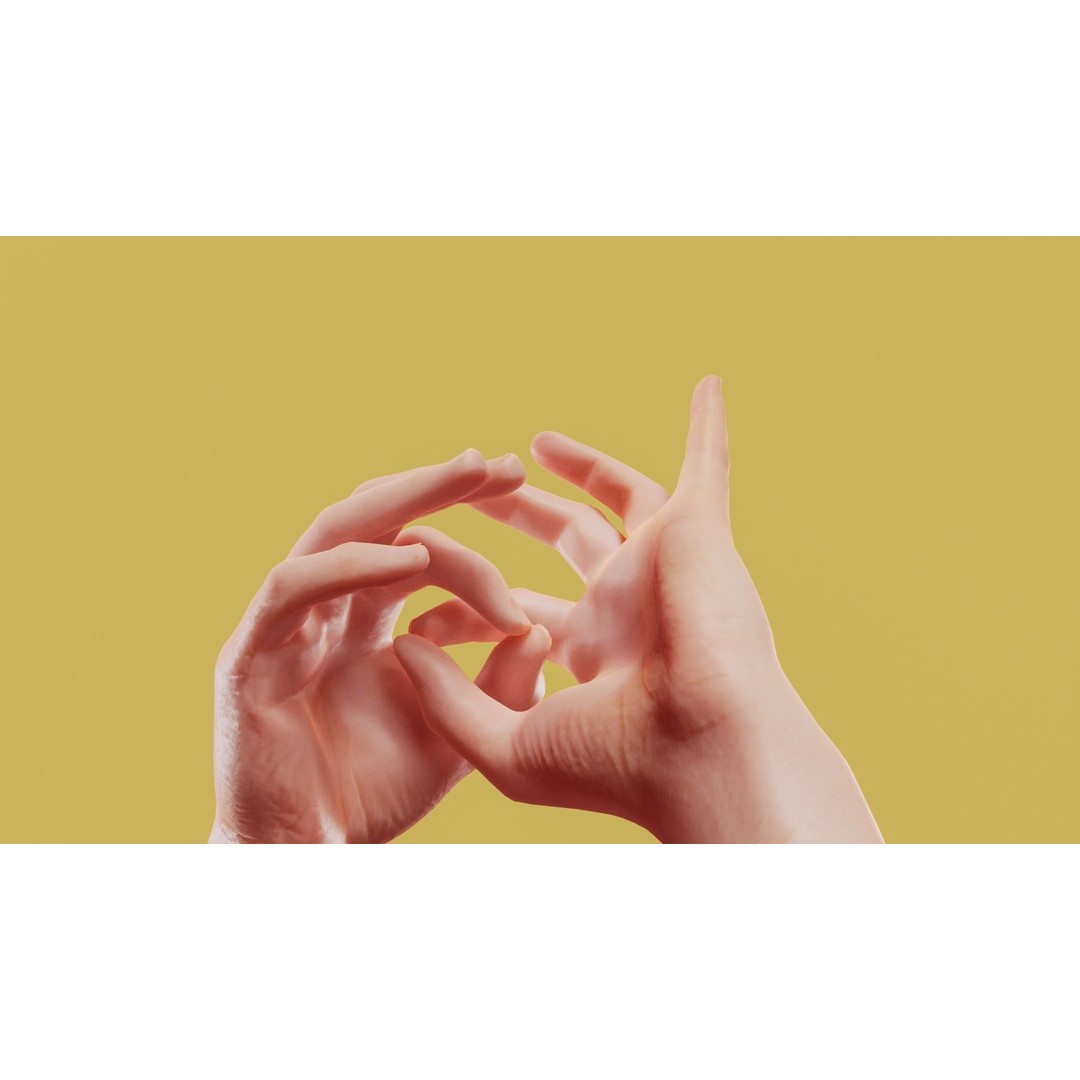 Male Hands 3D Model – Low Poly Photorealistic Scan, FBX & OBJ - View 8