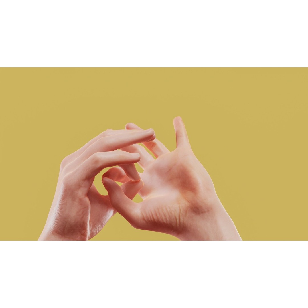 Male Hands 3D Model – Low Poly Photorealistic Scan, FBX & OBJ - View 9