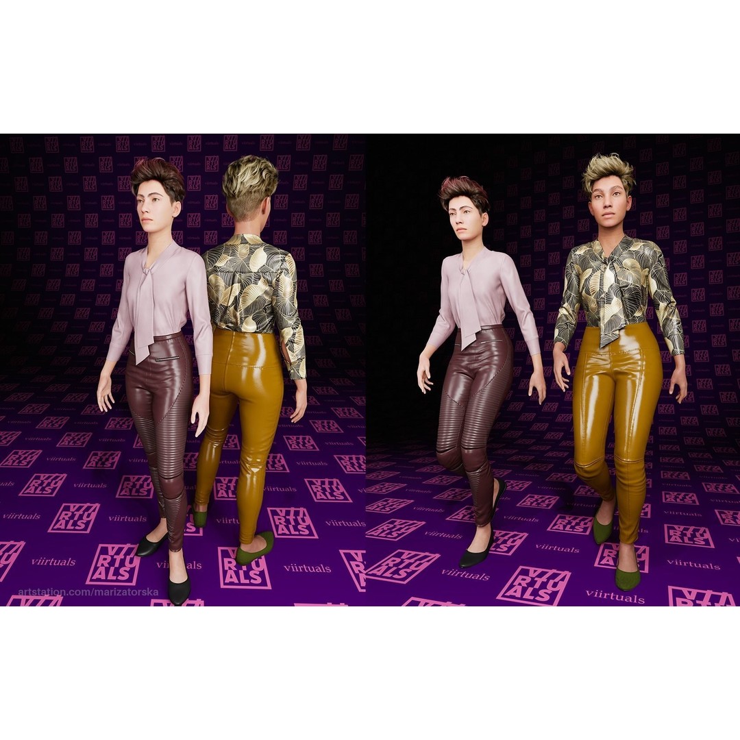 Pixie Hair 3D Model – Low Poly Alembic Asset for Unreal Engine 5 - View 6