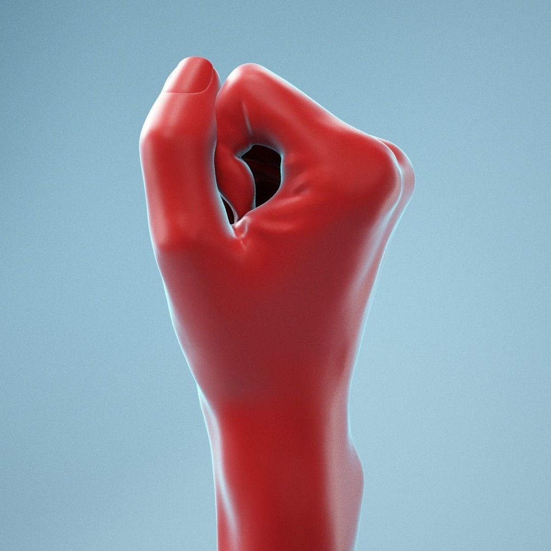 Realistic Fist Hand 3D Model – High Poly PBR Scan, FBX & OBJ - View 10