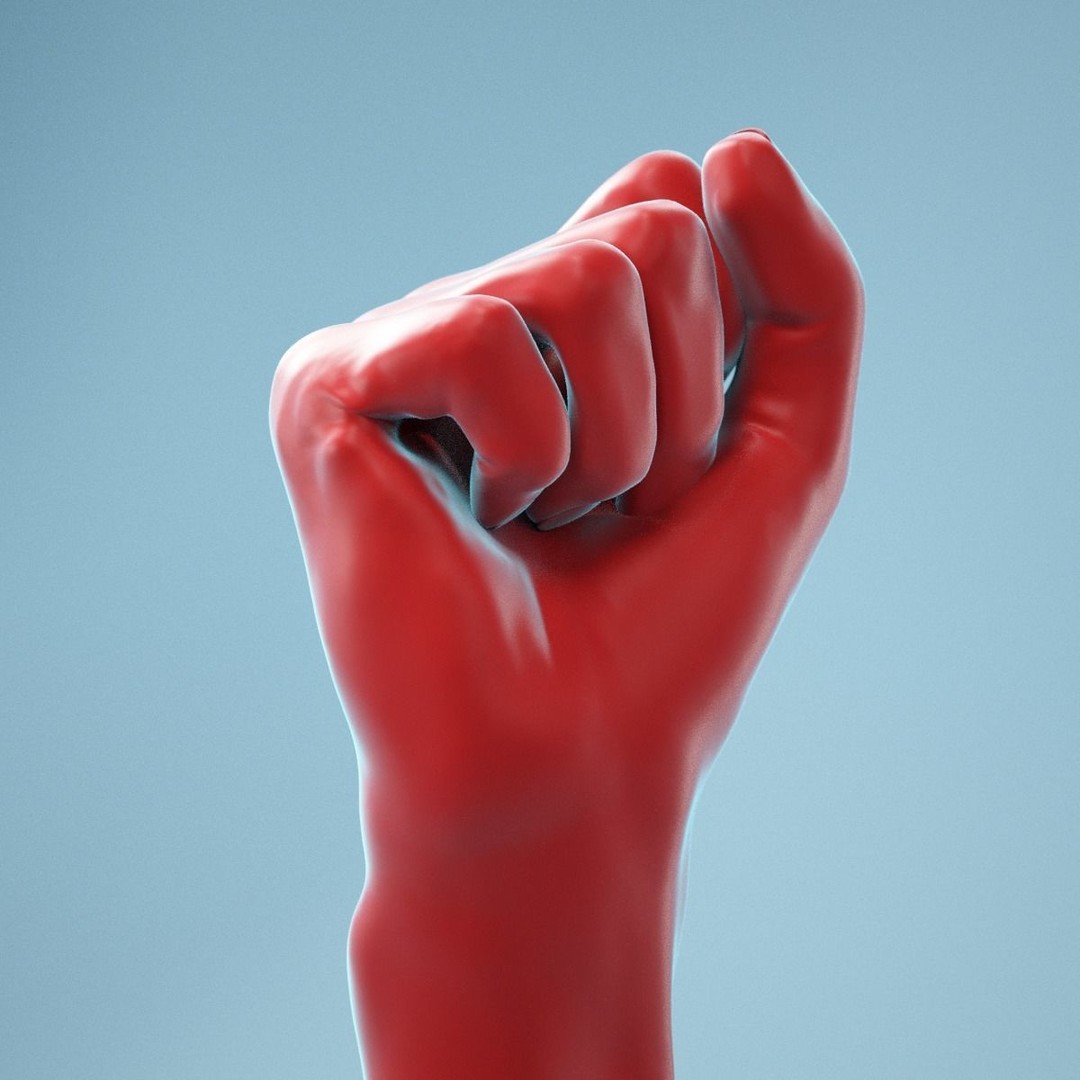 Realistic Fist Hand 3D Model – High Poly PBR Scan, FBX & OBJ - View 3