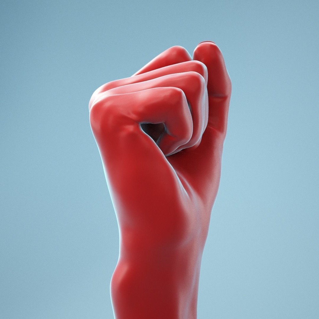 Realistic Fist Hand 3D Model – High Poly PBR Scan, FBX & OBJ - View 4
