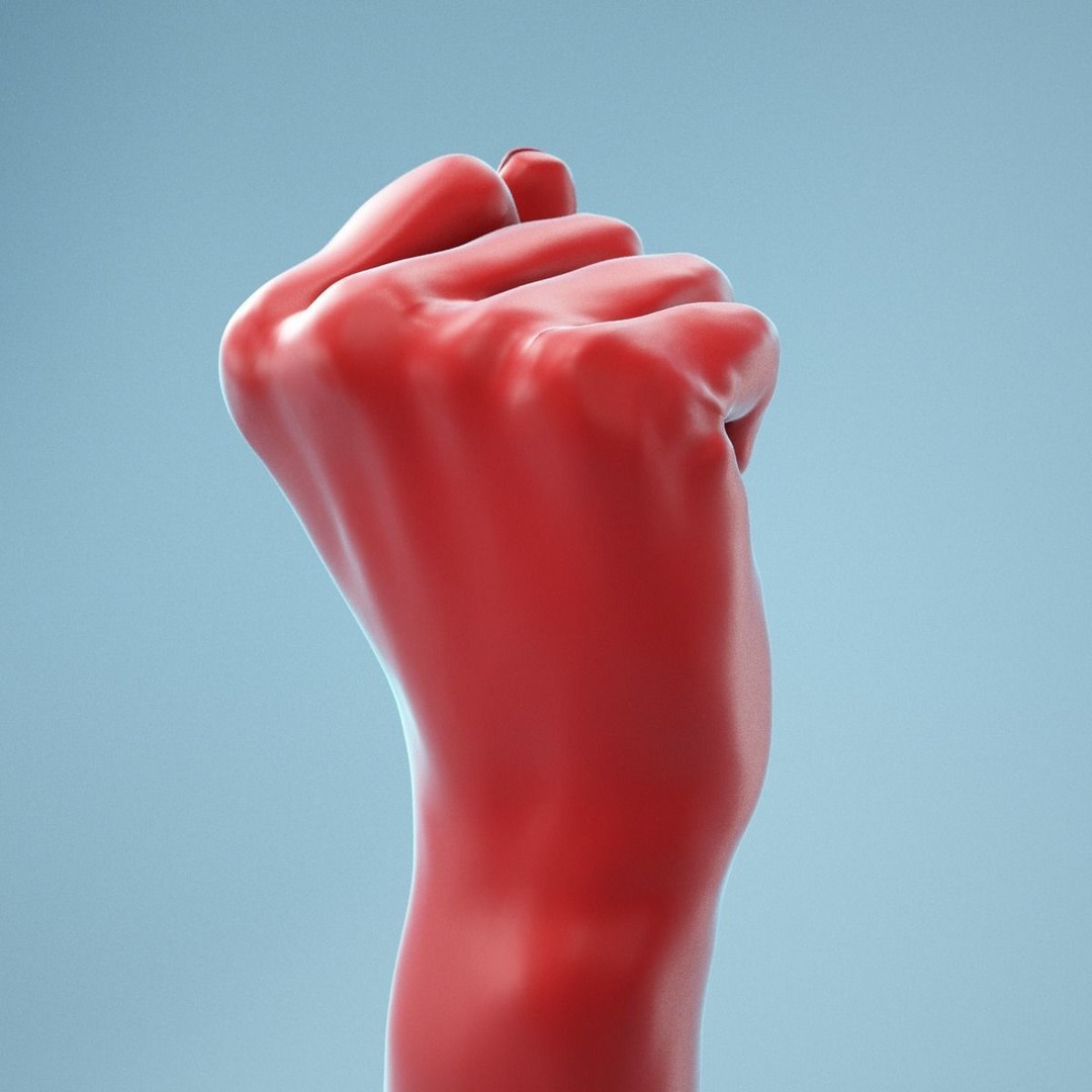 Realistic Fist Hand 3D Model – High Poly PBR Scan, FBX & OBJ - View 6