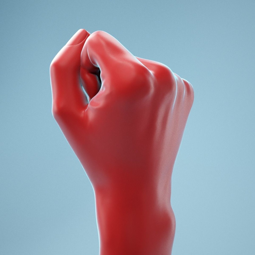 Realistic Fist Hand 3D Model – High Poly PBR Scan, FBX & OBJ - View 9