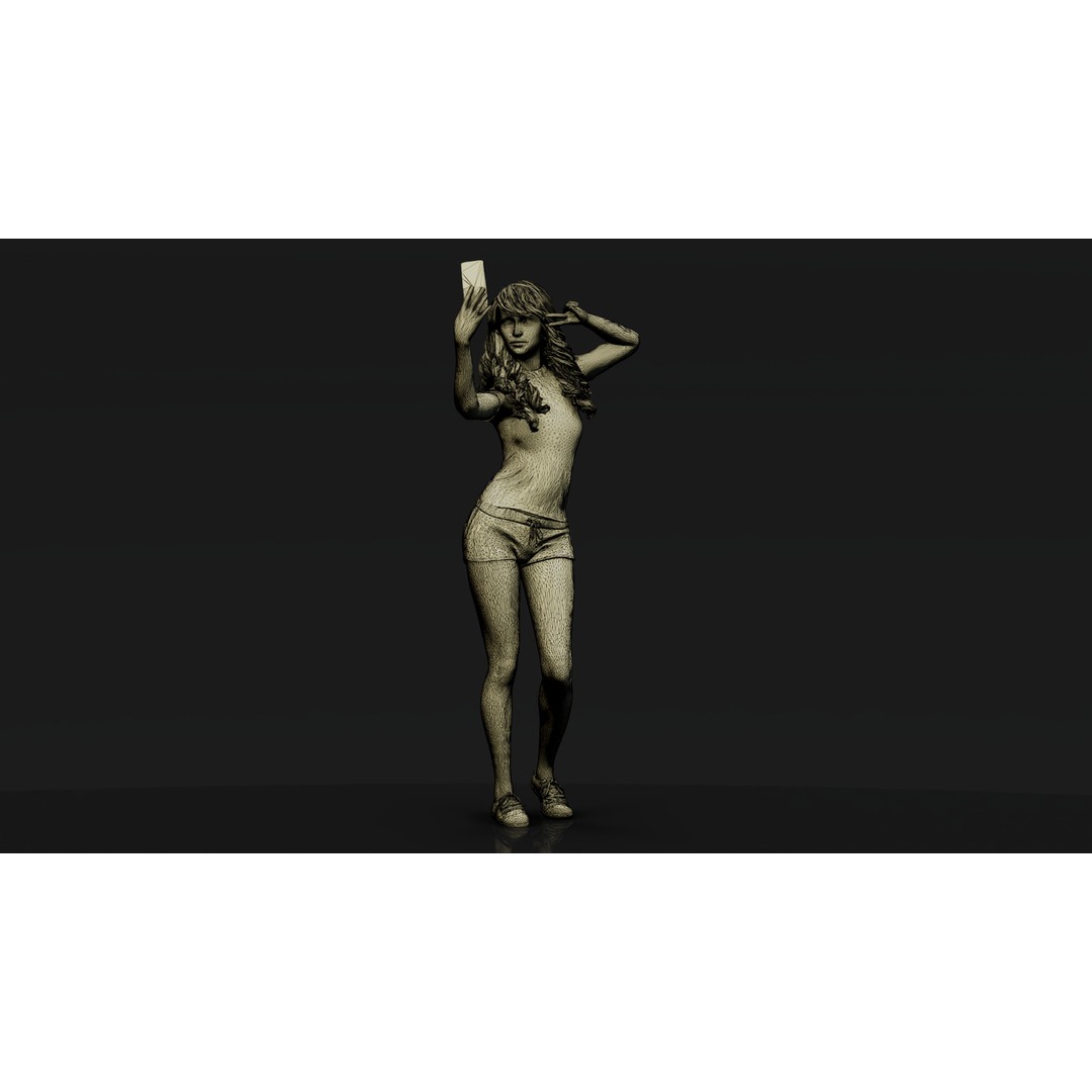 HD People 3D Model – Realistic Poses for 3D Printing, STL, OBJ