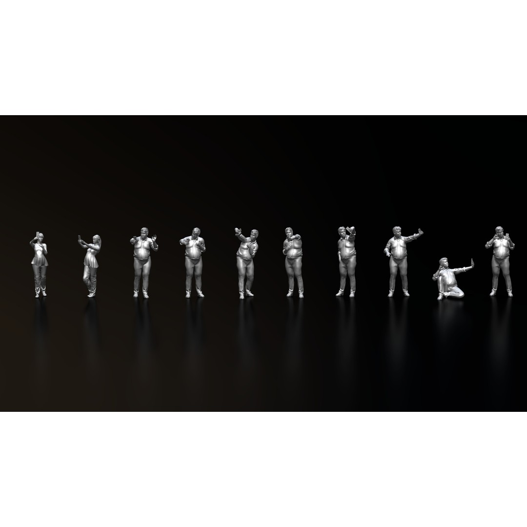 HD People 3D Model – Realistic Poses for 3D Printing, STL, OBJ - View 11
