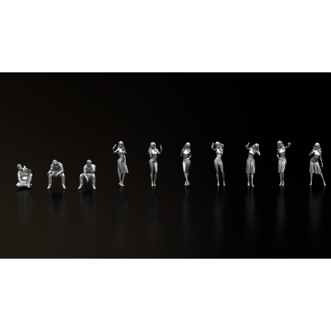 HD People 3D Model – Realistic Poses for 3D Printing, STL, OBJ - View 12