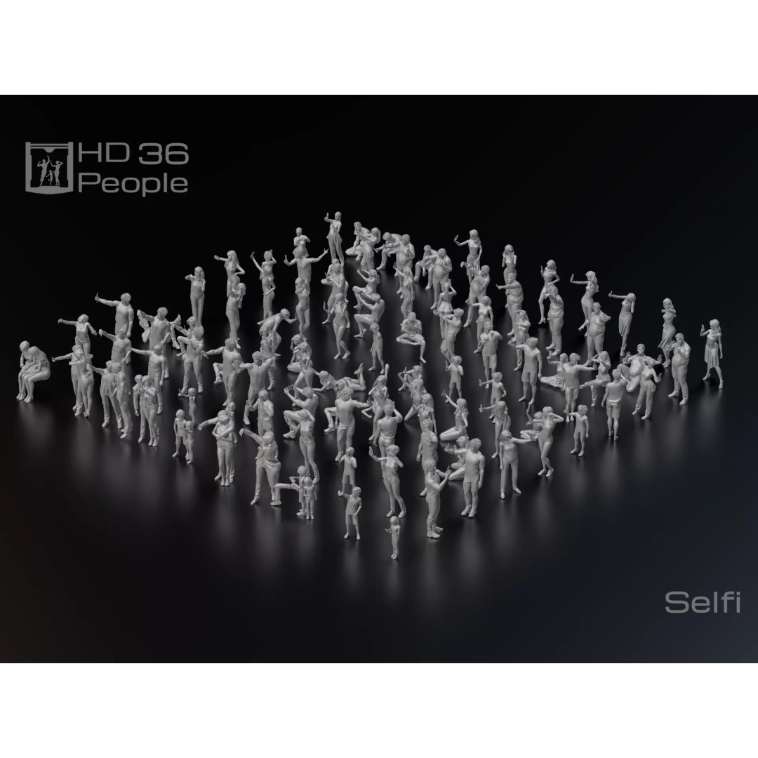 HD People 3D Model – Realistic Poses for 3D Printing, STL, OBJ - View 2