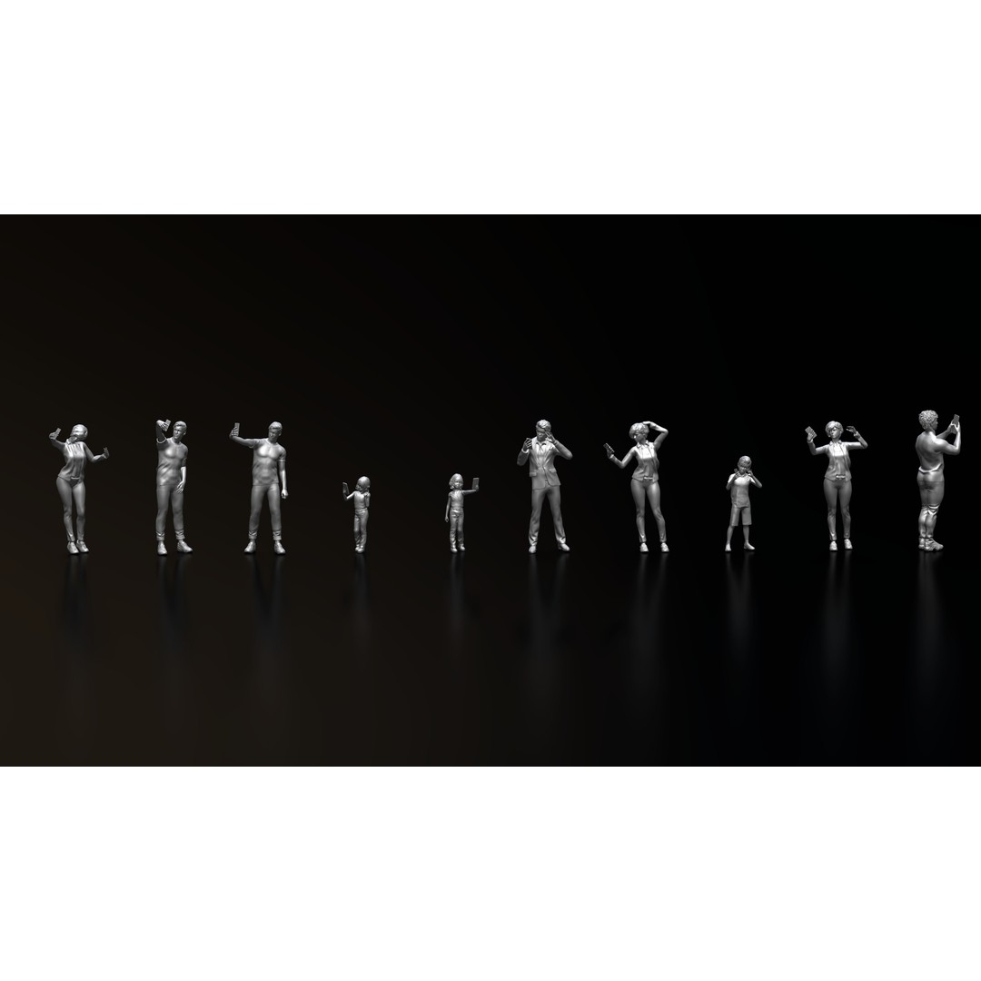 HD People 3D Model – Realistic Poses for 3D Printing, STL, OBJ - View 4