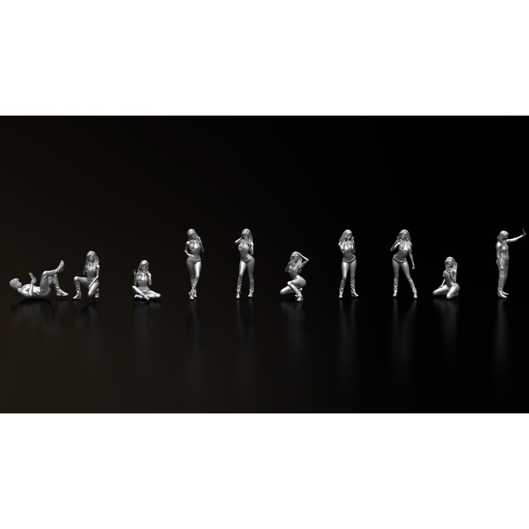 HD People 3D Model – Realistic Poses for 3D Printing, STL, OBJ - View 6