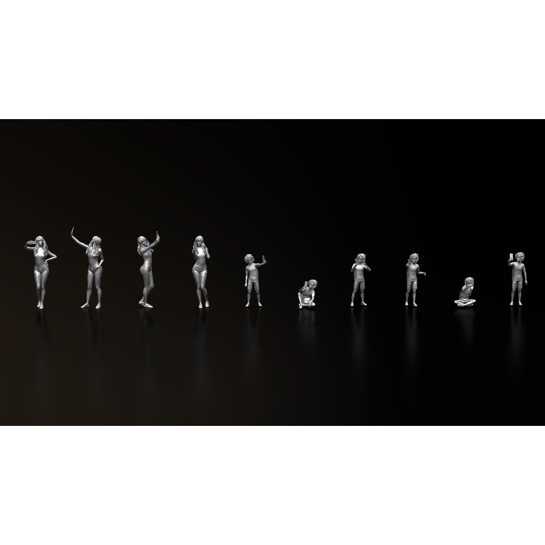 HD People 3D Model – Realistic Poses for 3D Printing, STL, OBJ - View 8