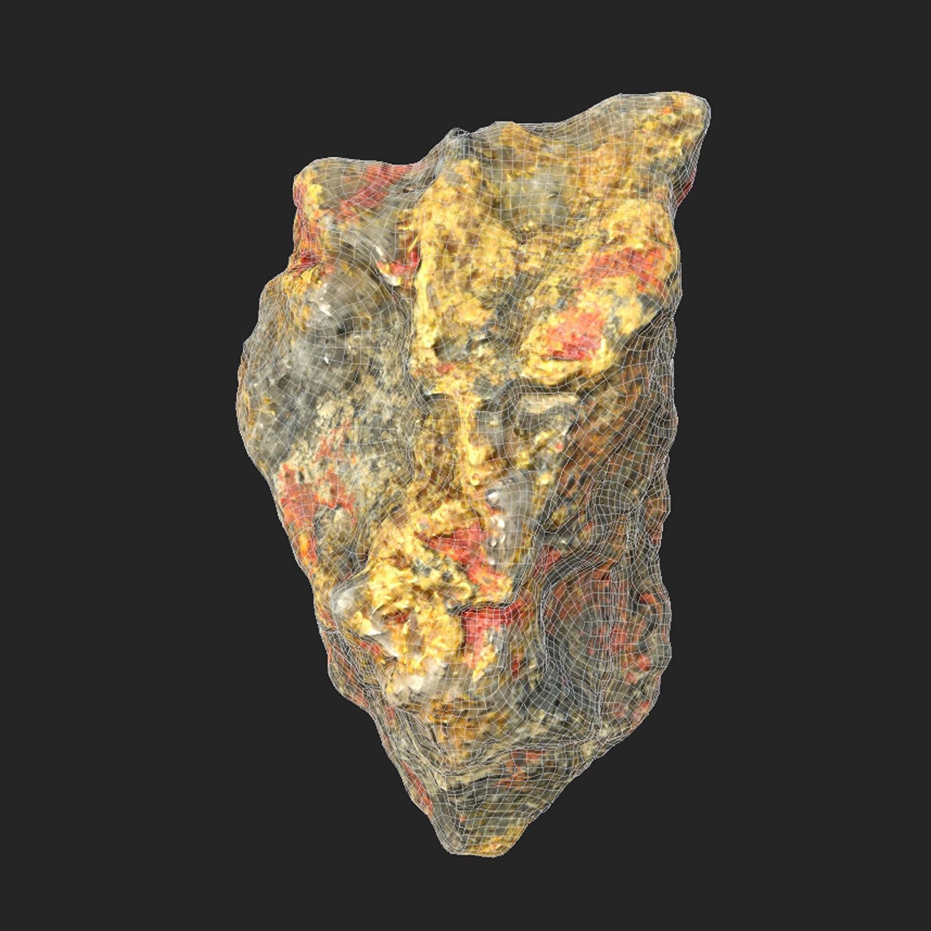 Realgar Gemstone - Low-Poly Game-Ready 3D Model - View 7
