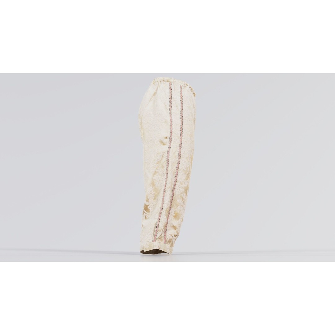 Nature Trousers 3D Model – Low Poly Floral Pants, Game Ready FBX - View 10