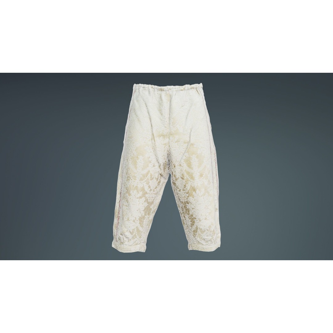 Nature Trousers 3D Model – Low Poly Floral Pants, Game Ready FBX - View 11