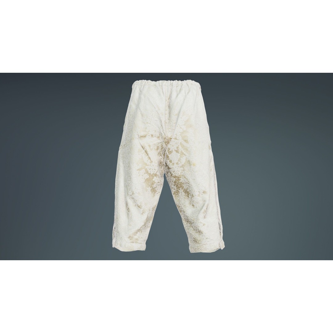 Nature Trousers 3D Model – Low Poly Floral Pants, Game Ready FBX - View 12