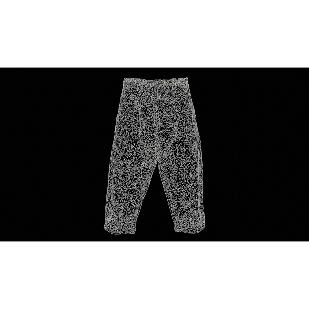 Nature Trousers 3D Model – Low Poly Floral Pants, Game Ready FBX - View 13