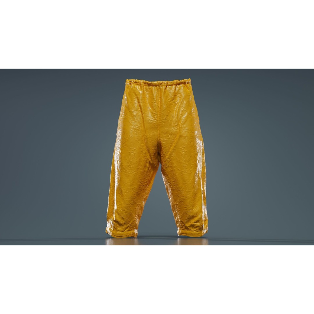 Nature Trousers 3D Model – Low Poly Floral Pants, Game Ready FBX - View 14