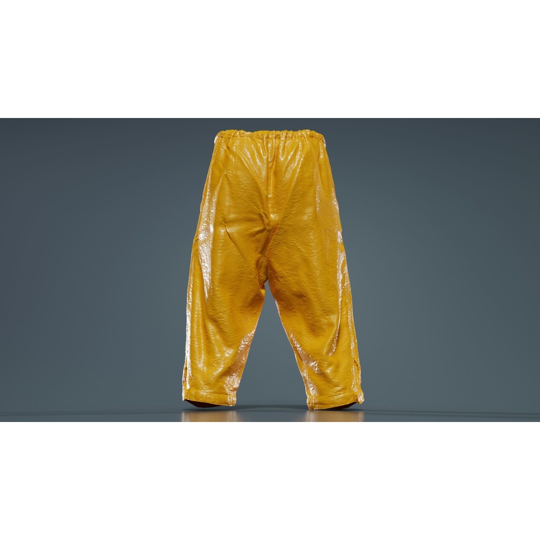 Nature Trousers 3D Model – Low Poly Floral Pants, Game Ready FBX - View 15