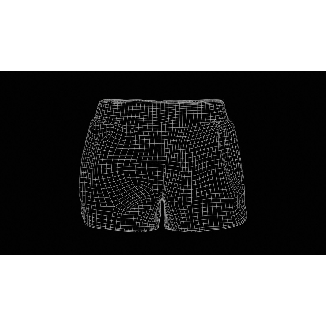 Leather Sports Shorts 3D Model – Low Poly PBR Game Asset, FBX - View 13