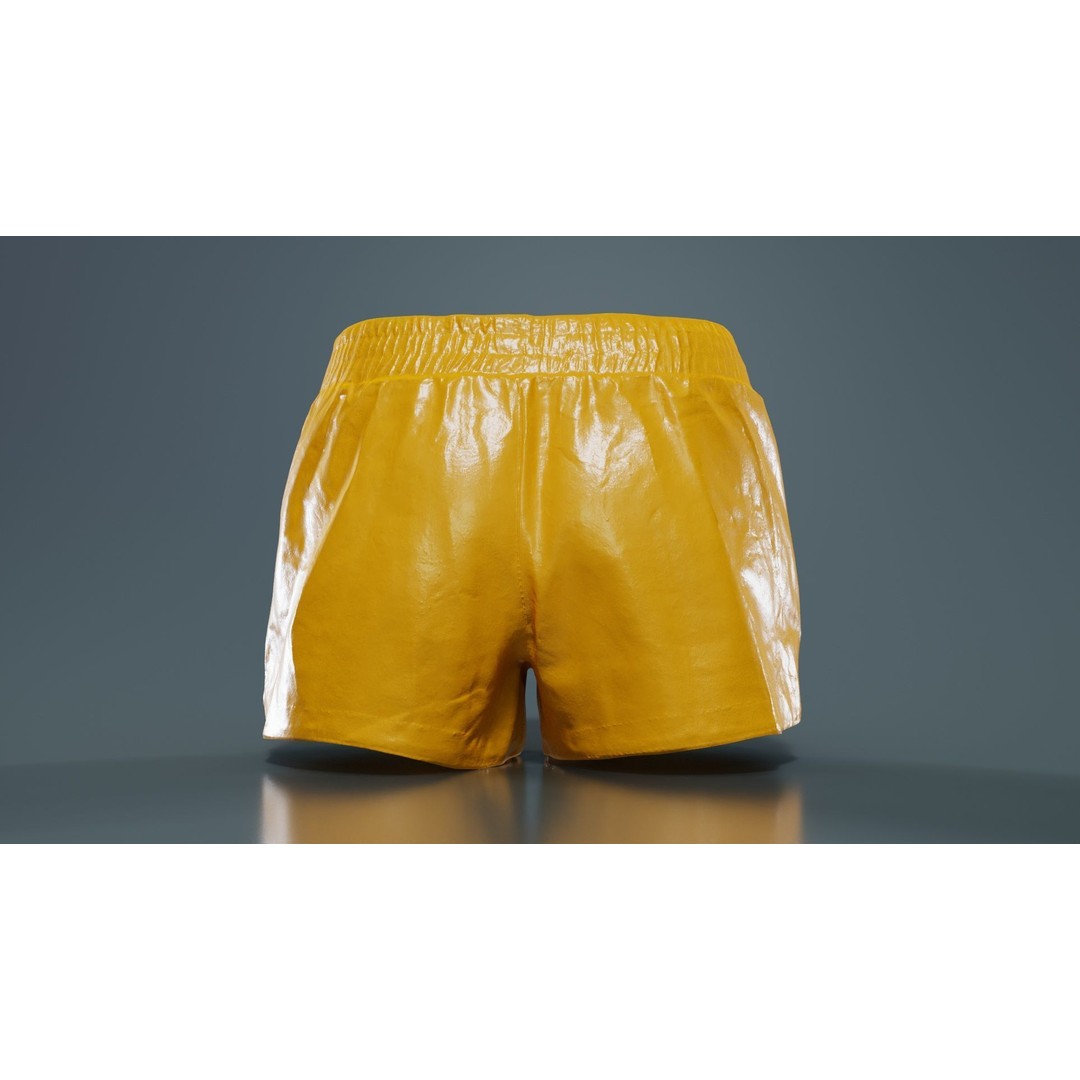 Leather Sports Shorts 3D Model – Low Poly PBR Game Asset, FBX - View 15
