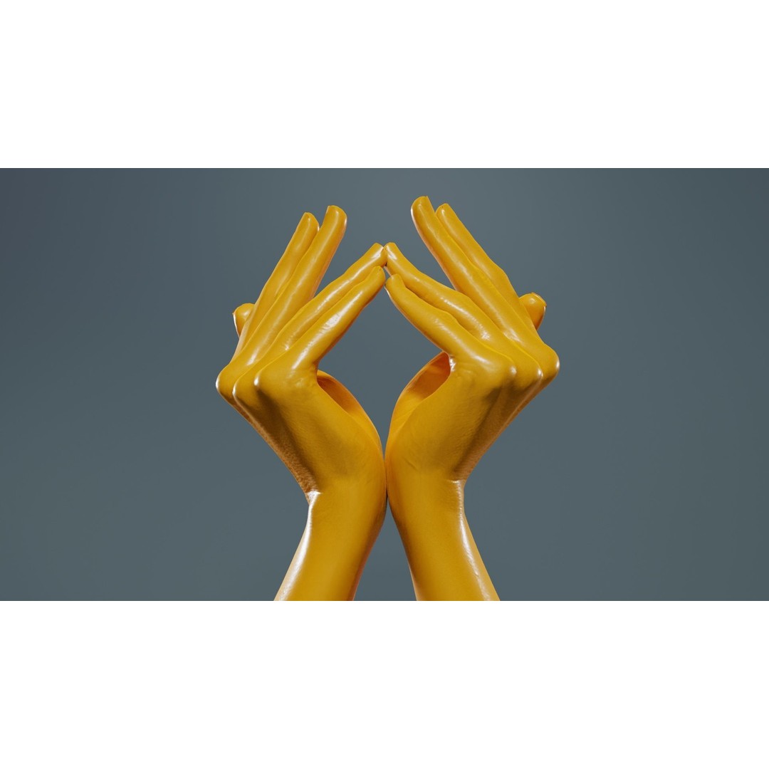 Duo Hands 3D Model – Low Poly Character Asset, FBX & More - View 14