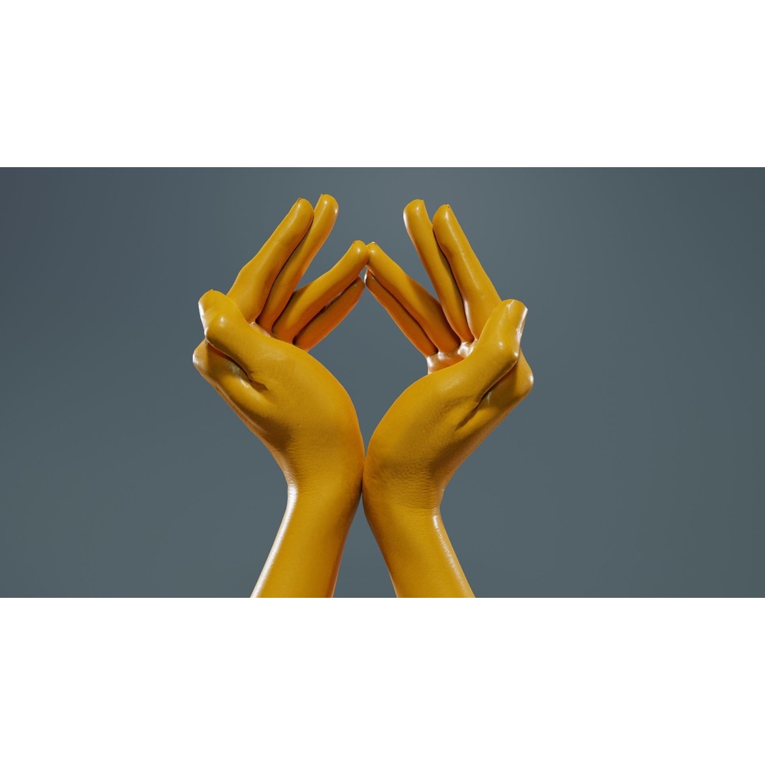 Duo Hands 3D Model – Low Poly Character Asset, FBX & More - View 15