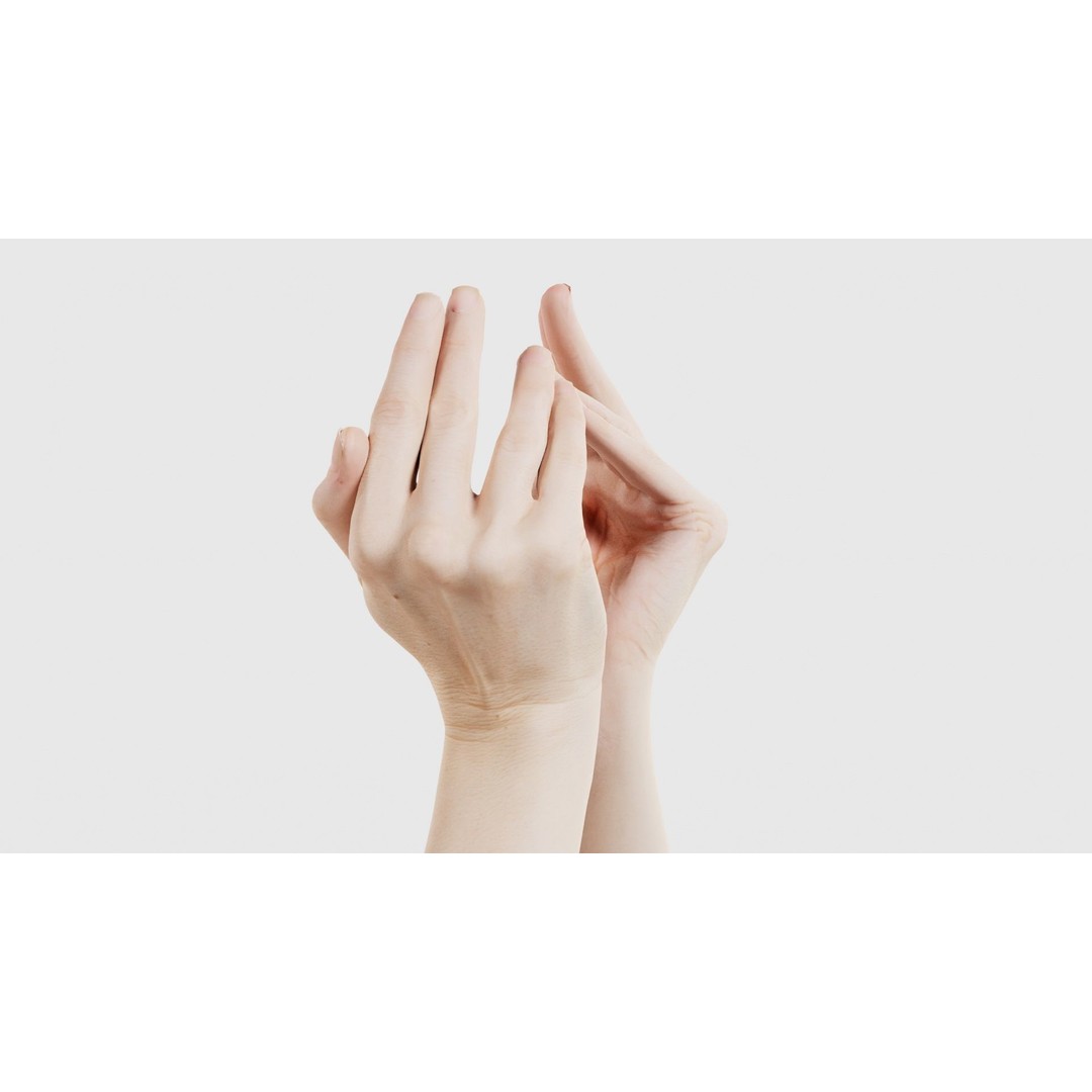 Duo Hands 3D Model – Low Poly Character Asset, FBX & More - View 19