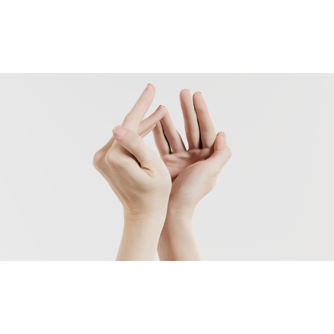 Duo Hands 3D Model – Low Poly Character Asset, FBX & More - View 8