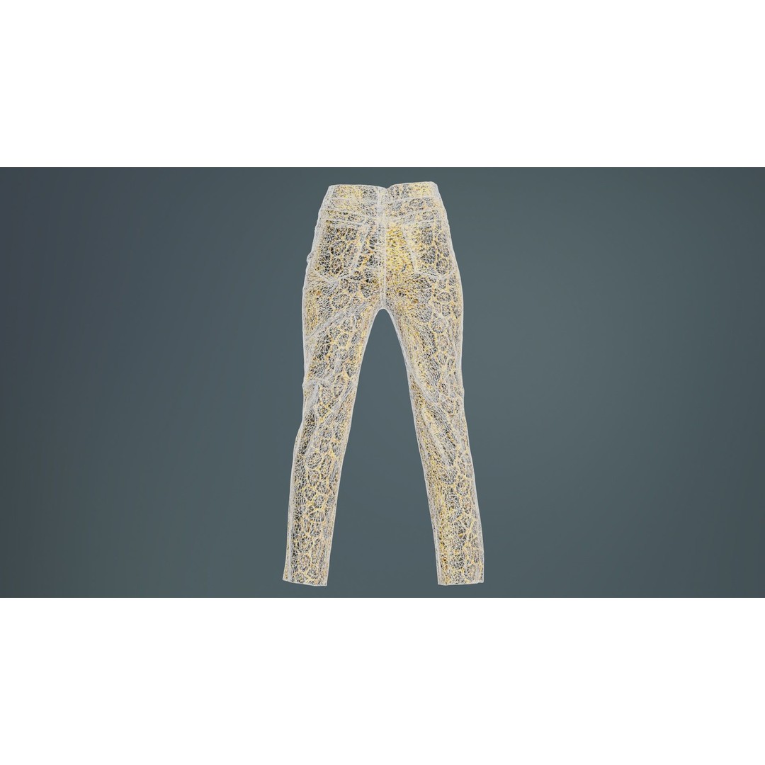 Snake Pattern Trousers 3D Model – Low Poly Game-Ready Asset, FBX & Blender - View 12