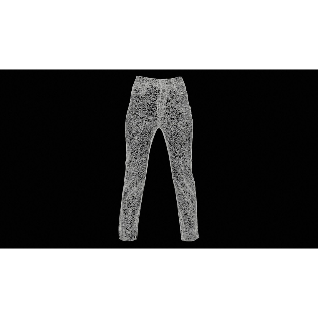 Snake Pattern Trousers 3D Model – Low Poly Game-Ready Asset, FBX & Blender - View 13