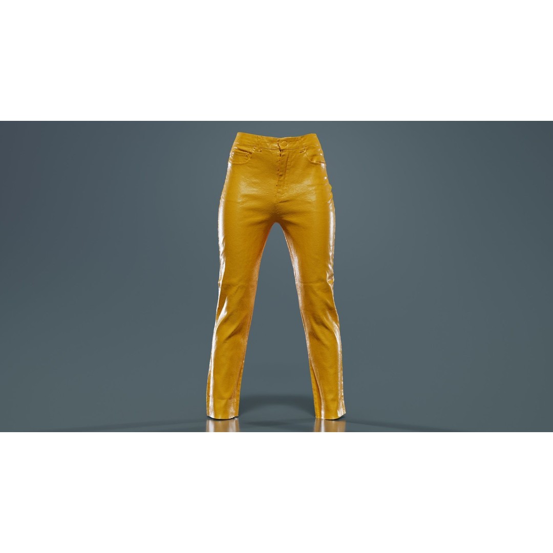 Snake Pattern Trousers 3D Model – Low Poly Game-Ready Asset, FBX & Blender - View 14