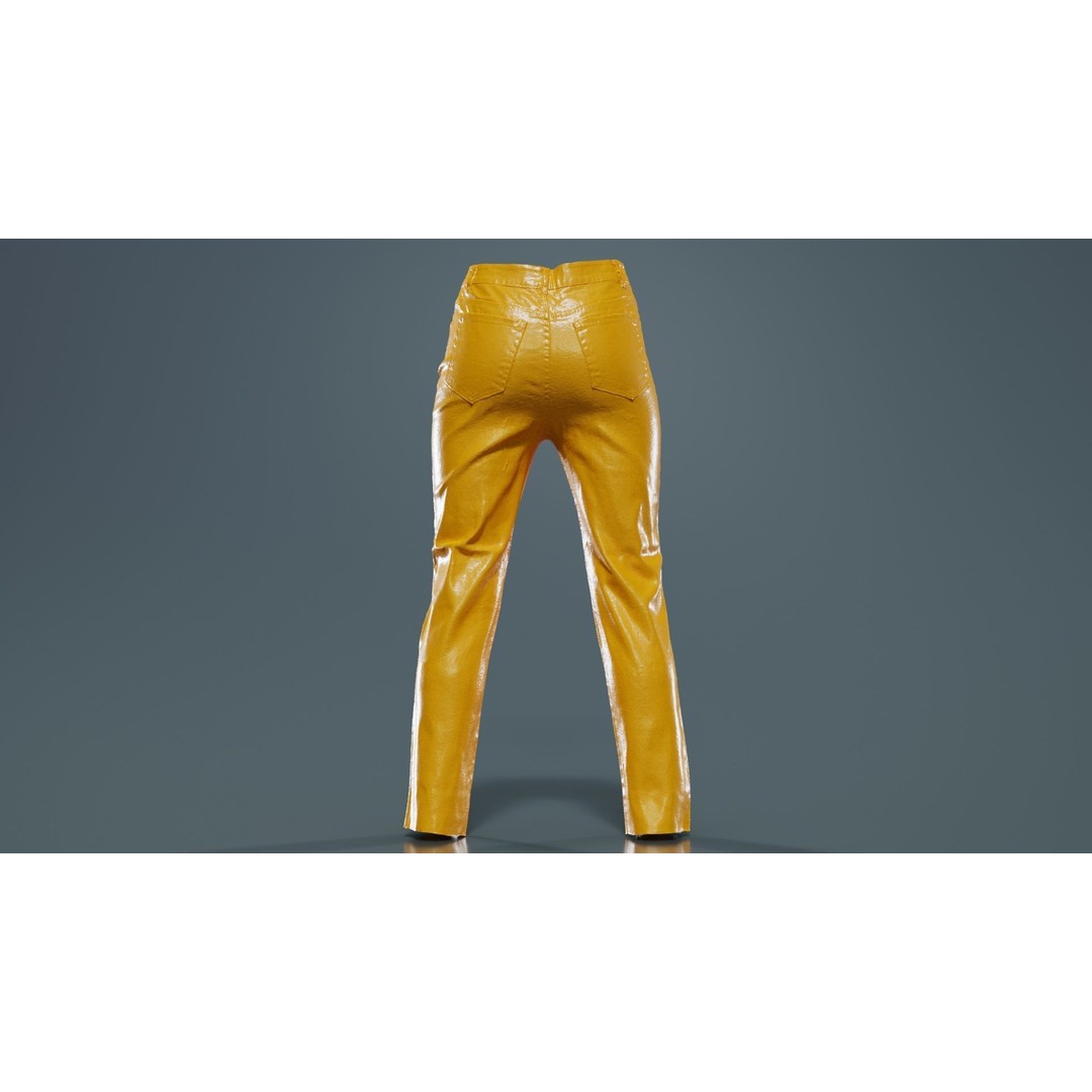 Snake Pattern Trousers 3D Model – Low Poly Game-Ready Asset, FBX & Blender - View 15