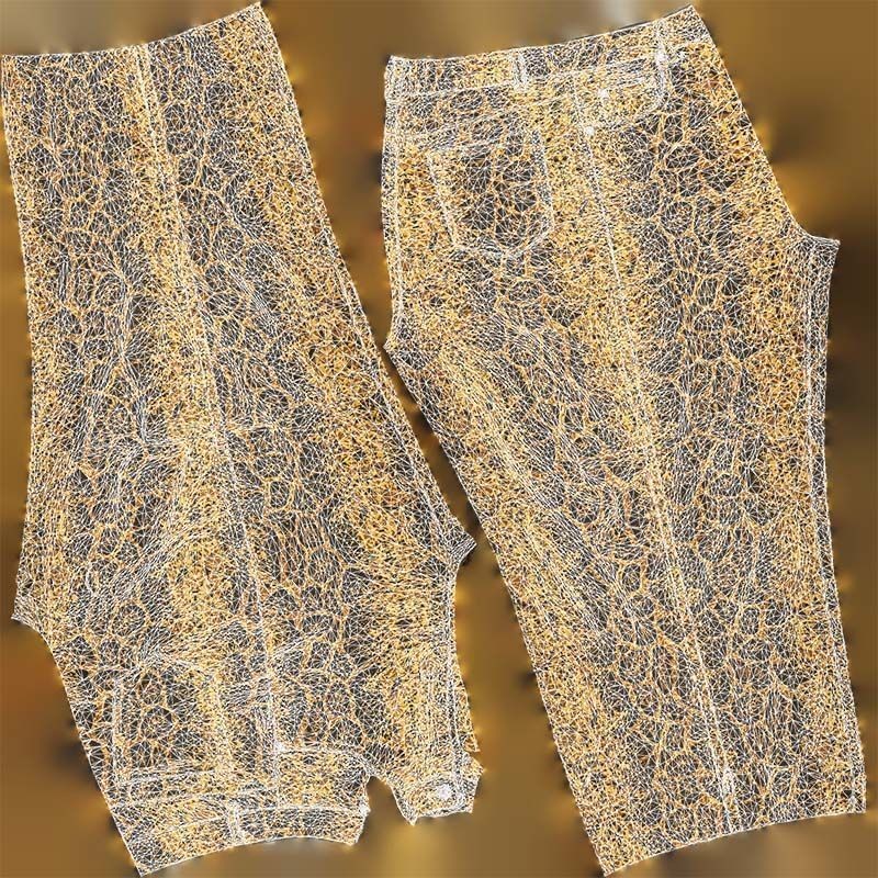 Snake Pattern Trousers 3D Model – Low Poly Game-Ready Asset, FBX & Blender - View 16