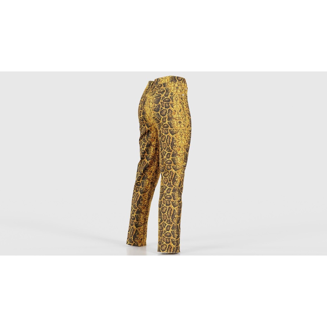 Snake Pattern Trousers 3D Model – Low Poly Game-Ready Asset, FBX & Blender - View 21