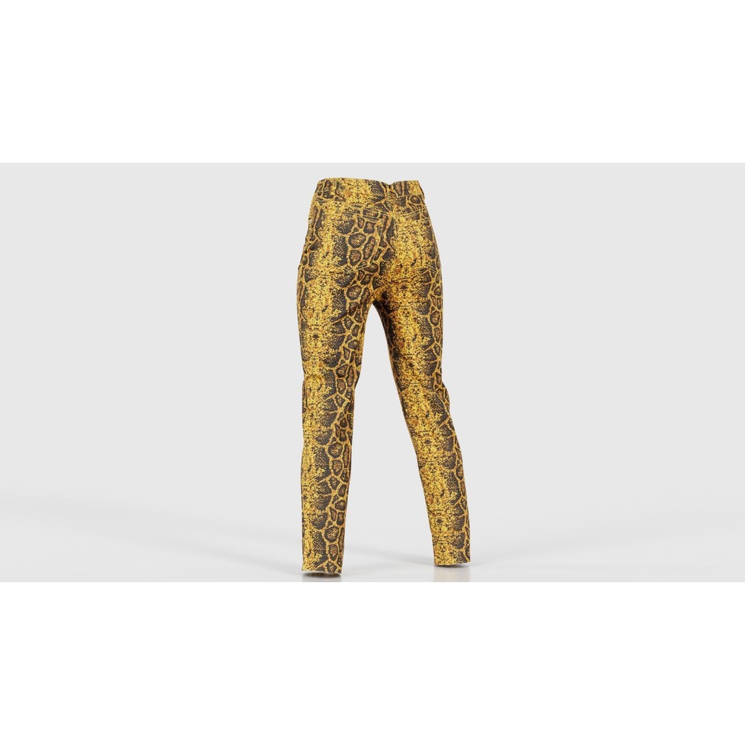Snake Pattern Trousers 3D Model – Low Poly Game-Ready Asset, FBX & Blender - View 24