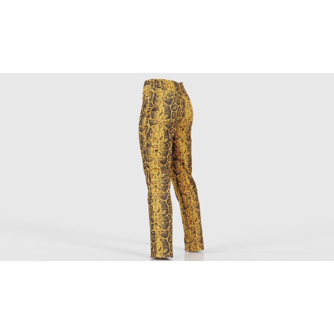 Snake Pattern Trousers 3D Model – Low Poly Game-Ready Asset, FBX & Blender - View 25