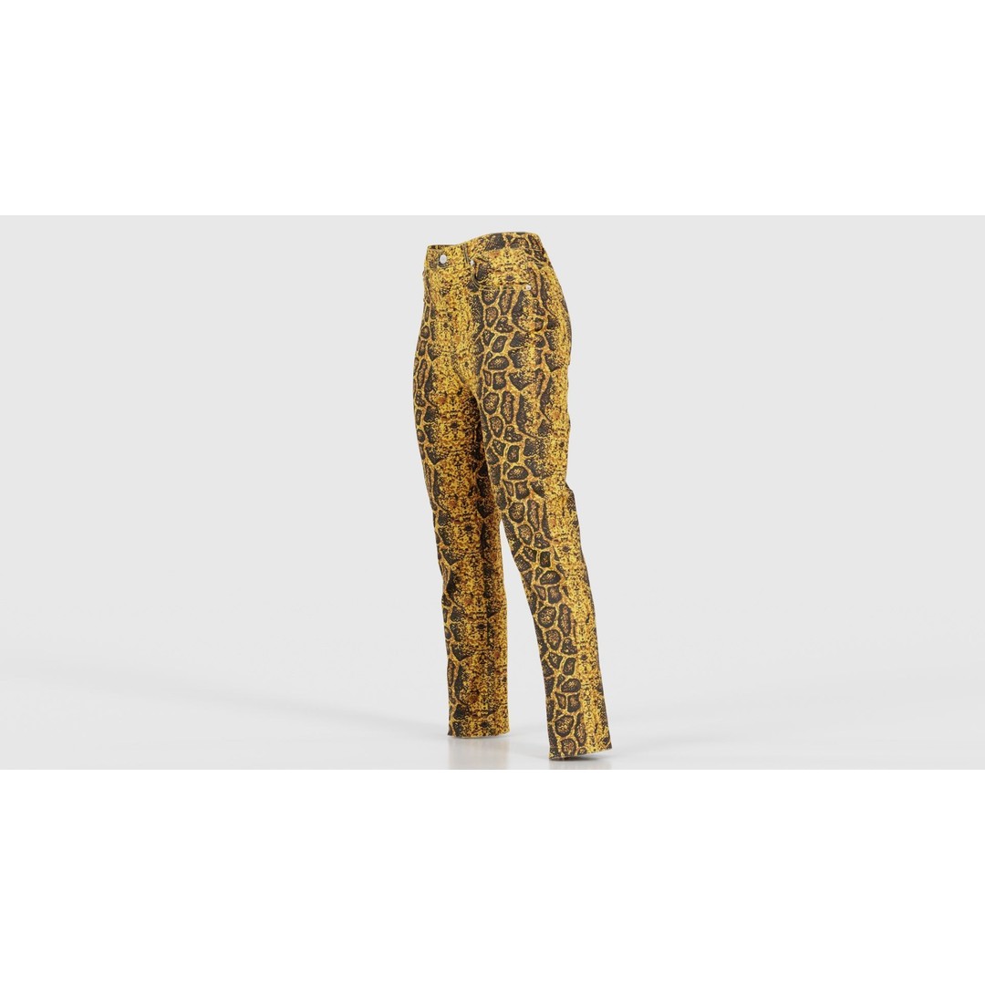 Snake Pattern Trousers 3D Model – Low Poly Game-Ready Asset, FBX & Blender - View 27